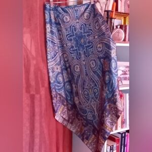 Anna Paul Silk Handkerchief Aqua Skirt